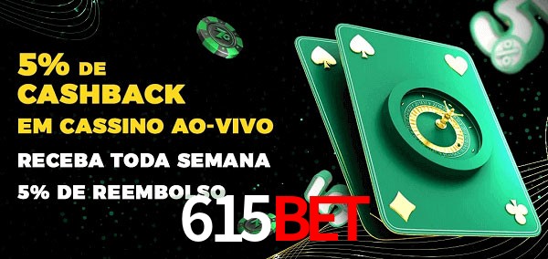 Promoções do cassino ao Vivo 615bet